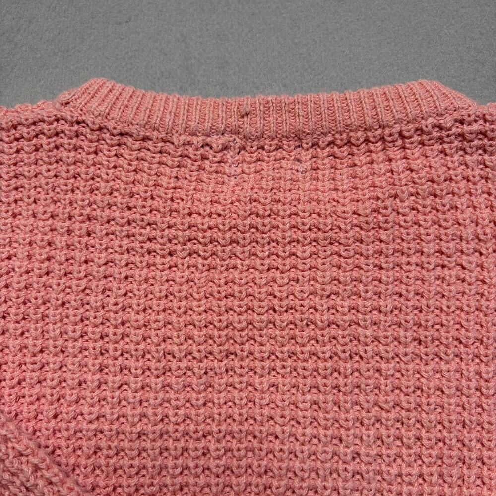 Vintage Newport News Petite Pink Chunky Knit Sweater Womens Small Cottagecore - Picture 8 of 9